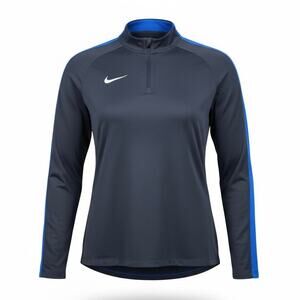 Nike Women's Academy Dri-FIT Soccer Drill Quarter Zip Navy & Blue Shirt - Large